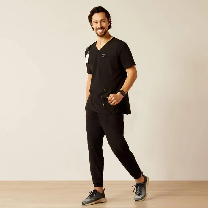 Men Scrubs Ariat Whitman Scrub Top Black Men Scrubs Ariat Whitman Scrub Top Black
