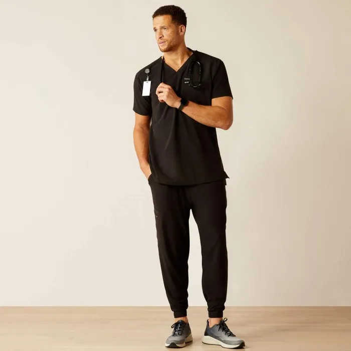 Men Scrubs Ariat Whitman Scrub Top Black Men Scrubs Ariat Whitman Scrub Top Black