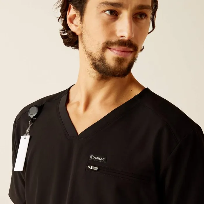 Men Scrubs Ariat Whitman Scrub Top Black Men Scrubs Ariat Whitman Scrub Top Black