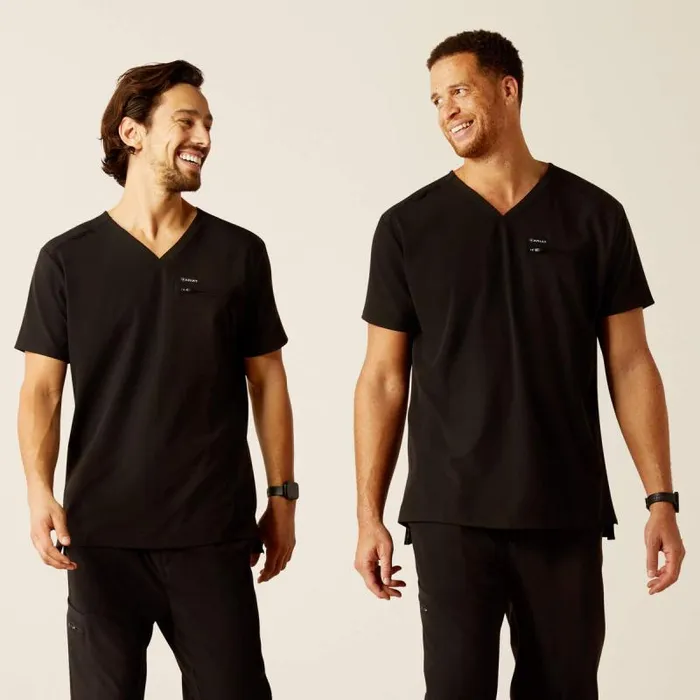 Men Scrubs Ariat Whitman Scrub Top Black Men Scrubs Ariat Whitman Scrub Top Black