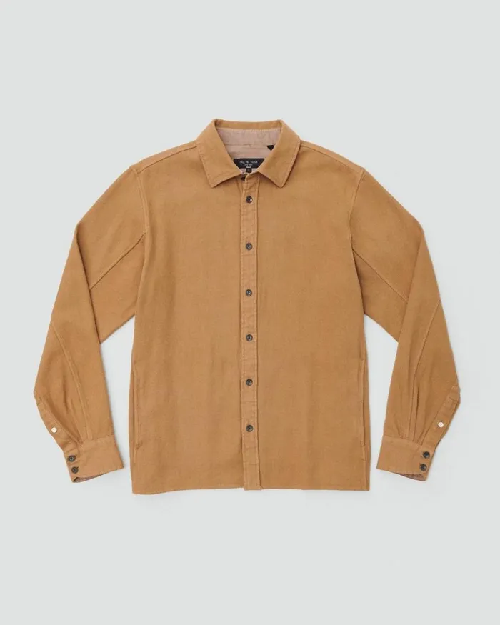 Men Shirts Rag 038 Bone Austin Heavy Twill Shirt Ermine