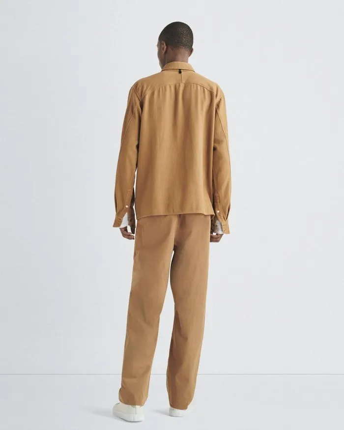 Men Shirts Rag 038 Bone Austin Heavy Twill Shirt Ermine