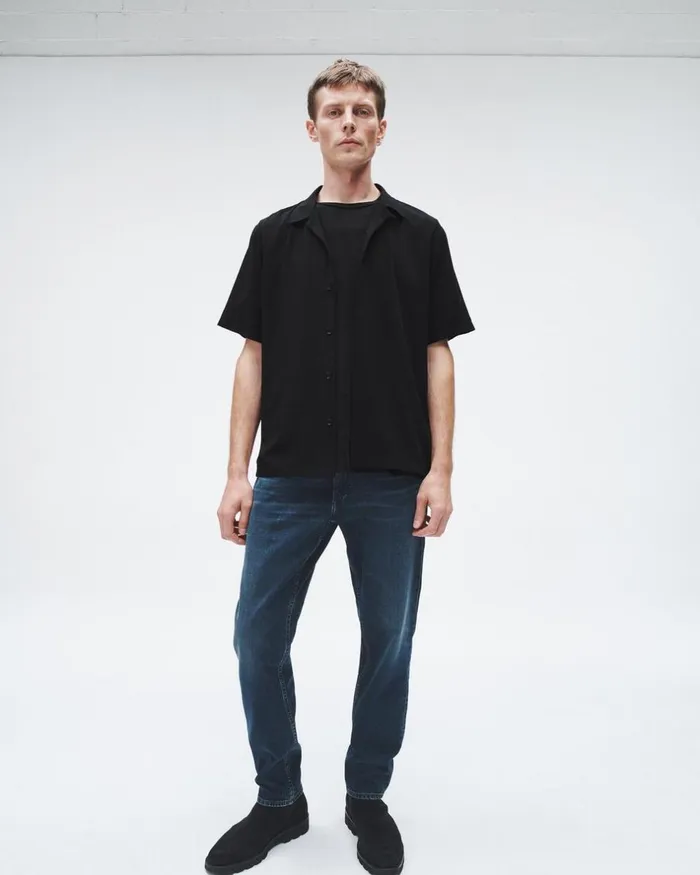 Men Shirts Rag 038 Bone Avery Viscose Shirt Black