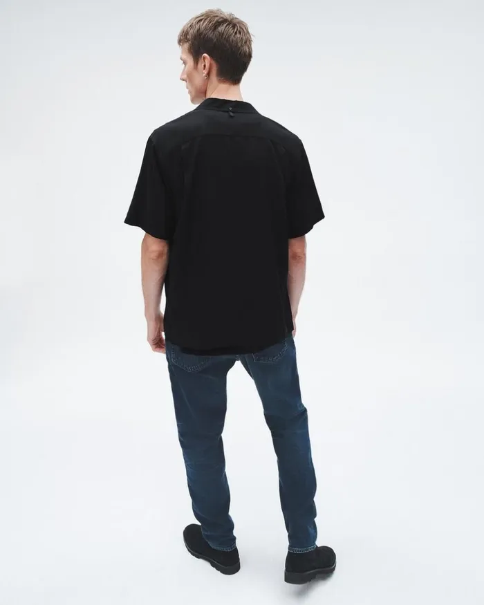 Men Shirts Rag 038 Bone Avery Viscose Shirt Black