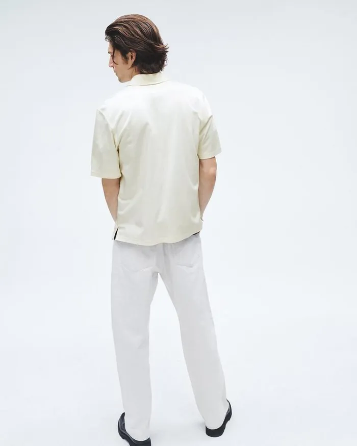 Men Shirts Rag 038 Bone Dalton Knit Cupro Shirt Ivory