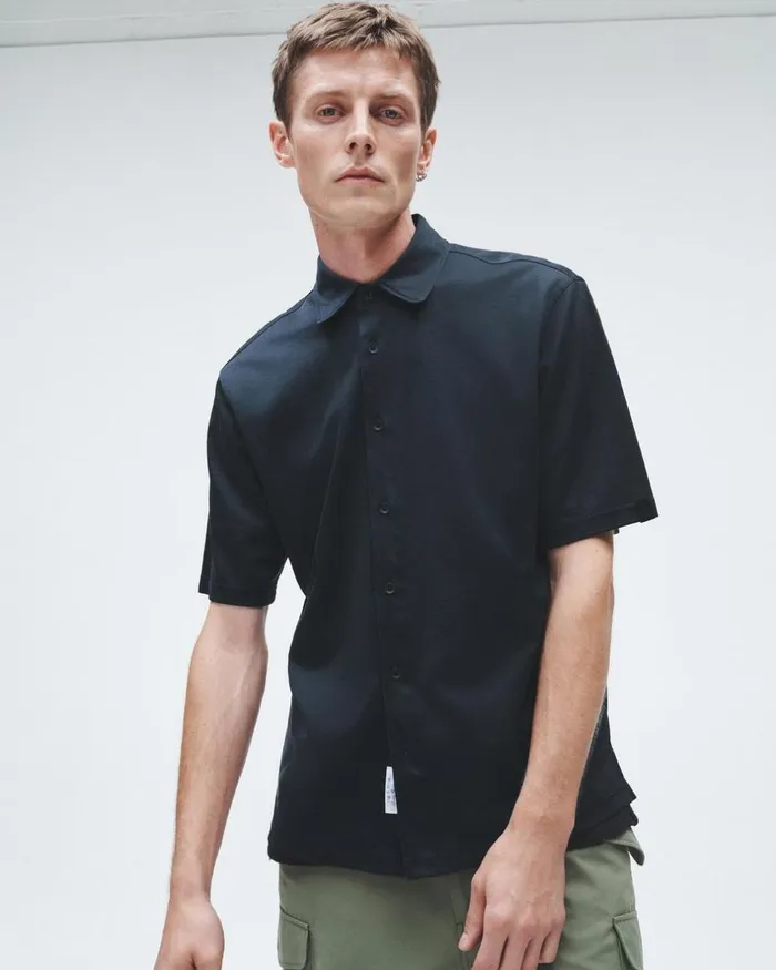 Men Shirts Rag 038 Bone Dalton Knit Cupro Shirt Salute