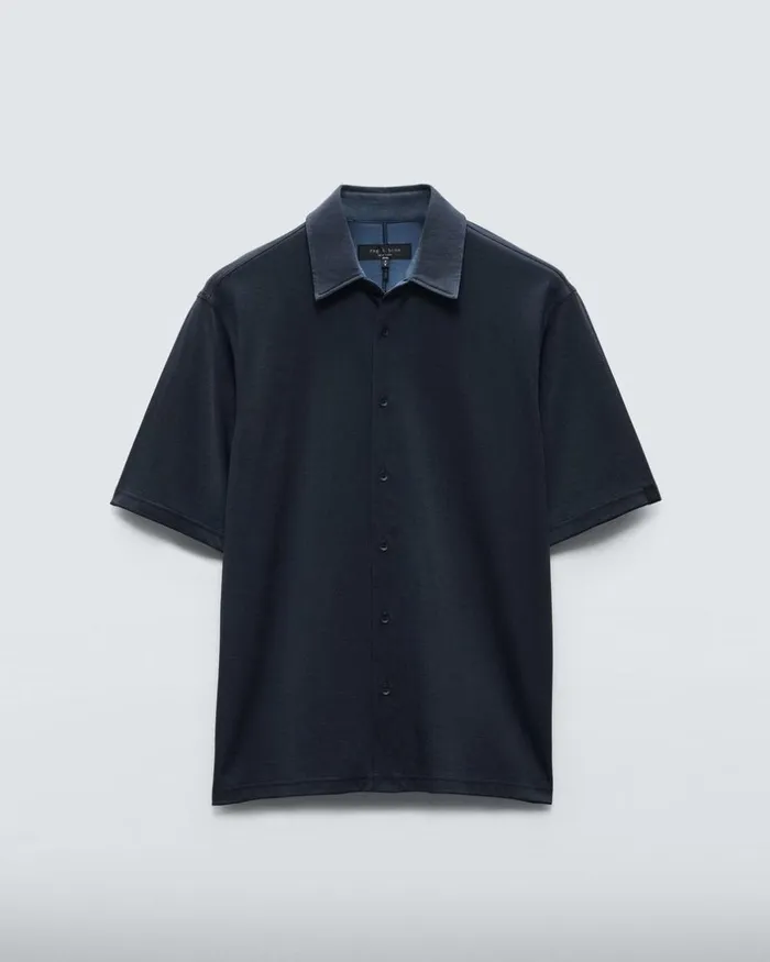 Men Shirts Rag 038 Bone Dalton Knit Cupro Shirt Salute