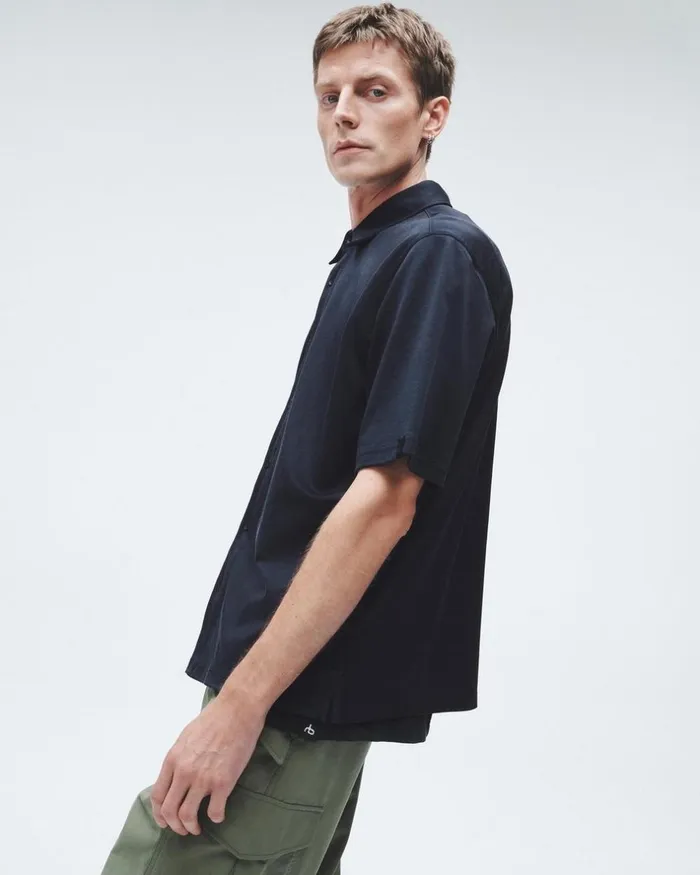 Men Shirts Rag 038 Bone Dalton Knit Cupro Shirt Salute