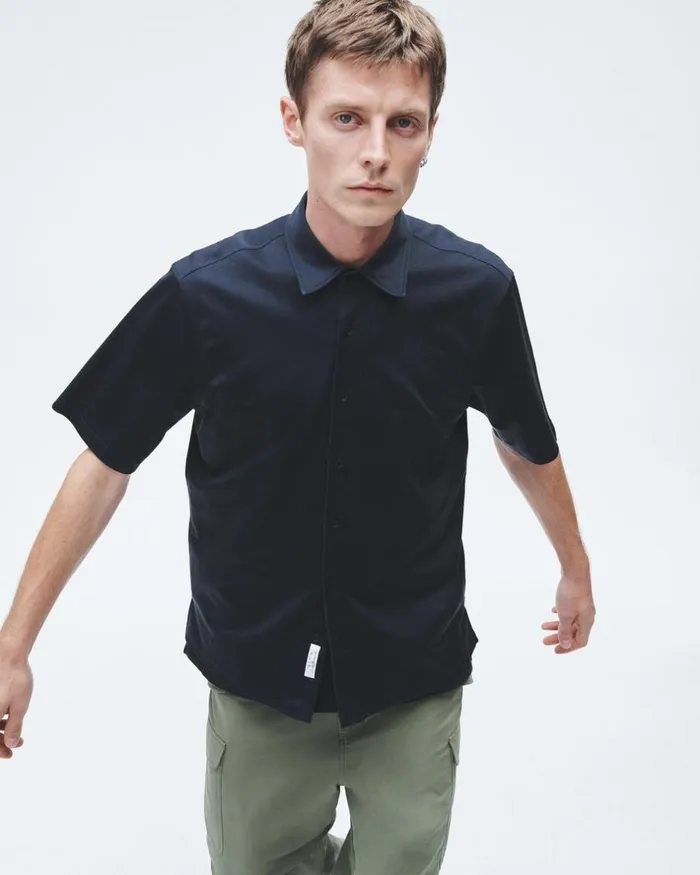 Men Shirts Rag 038 Bone Dalton Knit Cupro Shirt Salute