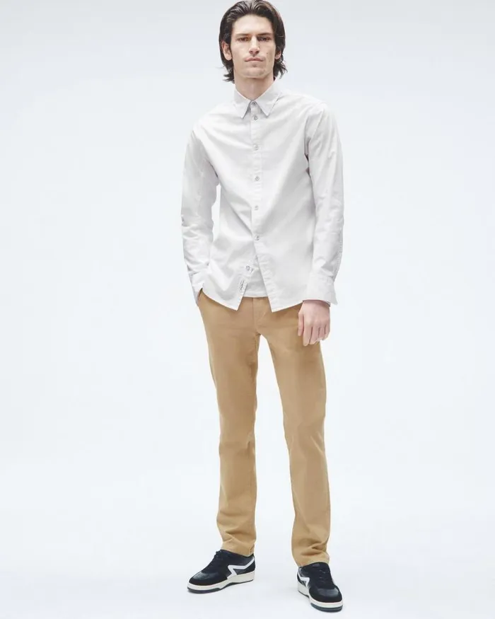 Men Shirts Rag 038 Bone Fit 2 Engineered Cotton Oxford Shirt White