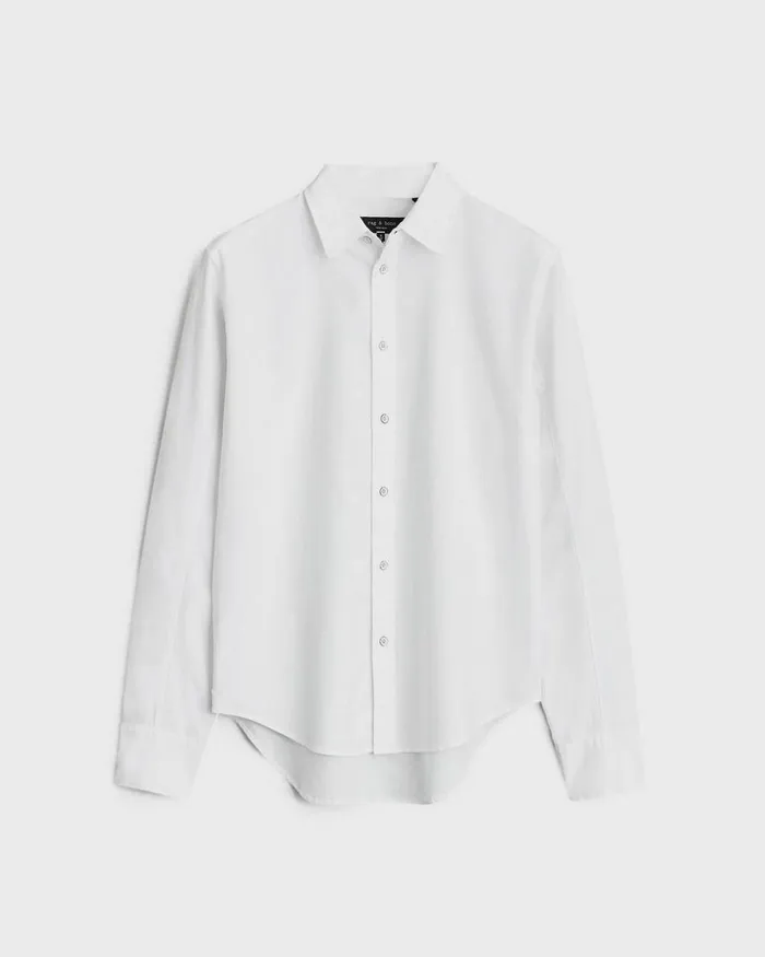 Men Shirts Rag 038 Bone Fit 2 Engineered Cotton Oxford Shirt White