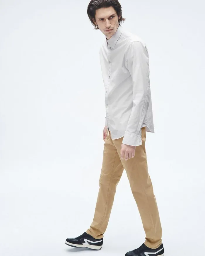 Men Shirts Rag 038 Bone Fit 2 Engineered Cotton Oxford Shirt White