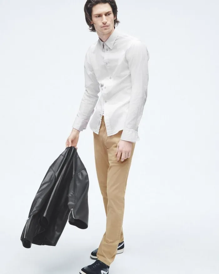 Men Shirts Rag 038 Bone Fit 2 Engineered Cotton Oxford Shirt White