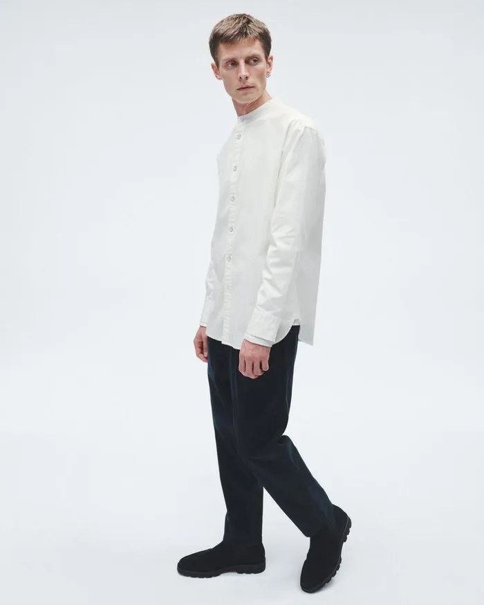 Men Shirts Rag 038 Bone Landon Cotton Poplin Shirt Marshmallow