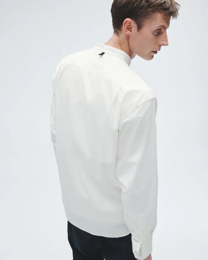 Men Shirts Rag 038 Bone Landon Cotton Poplin Shirt Marshmallow