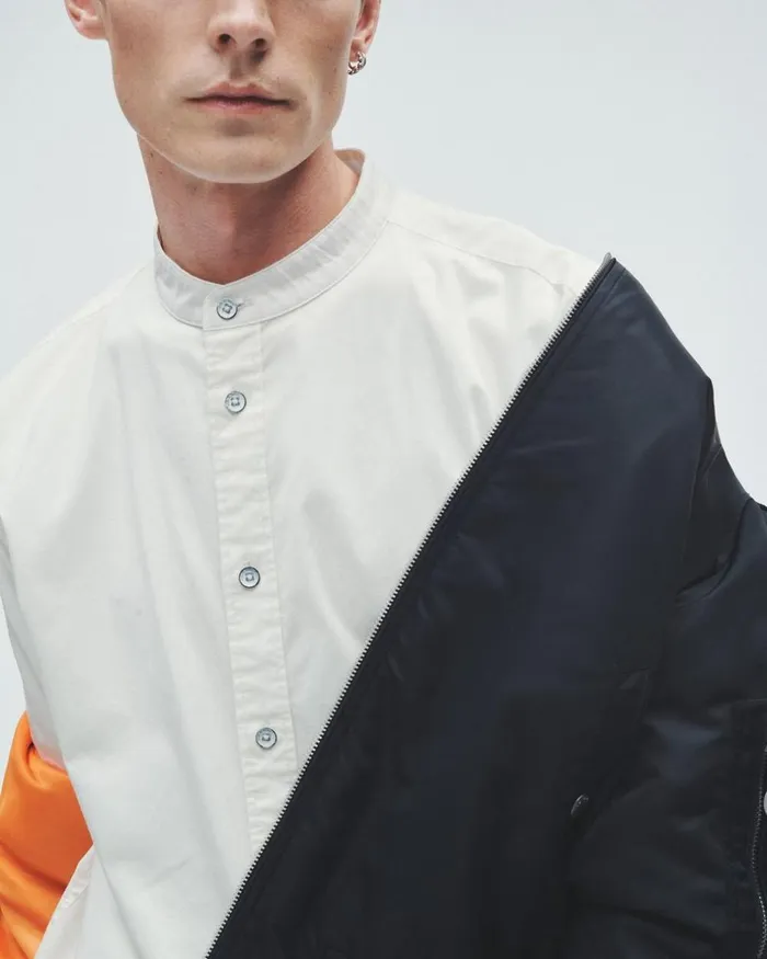 Men Shirts Rag 038 Bone Landon Cotton Poplin Shirt Marshmallow