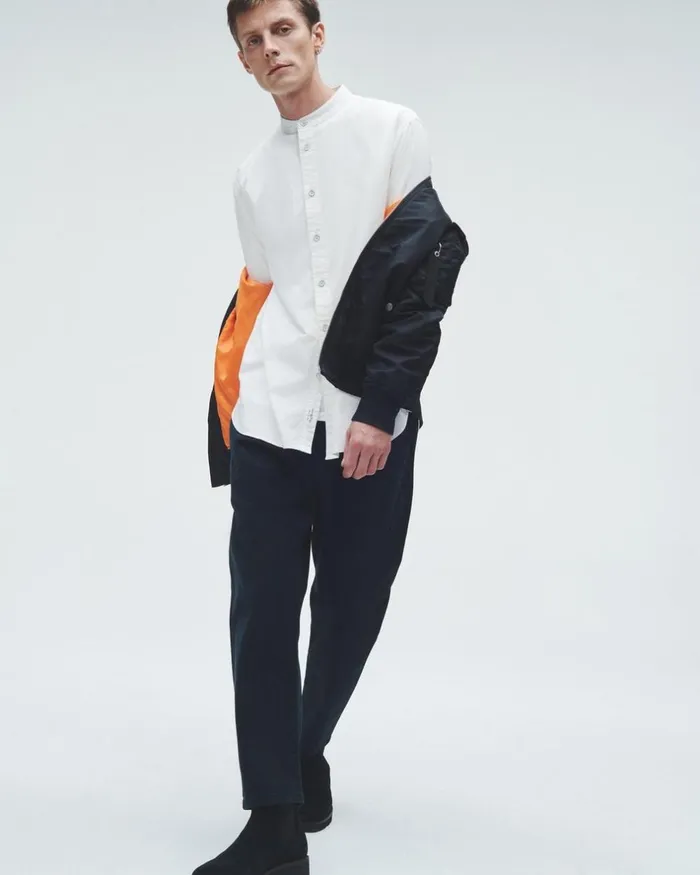 Men Shirts Rag 038 Bone Landon Cotton Poplin Shirt Marshmallow