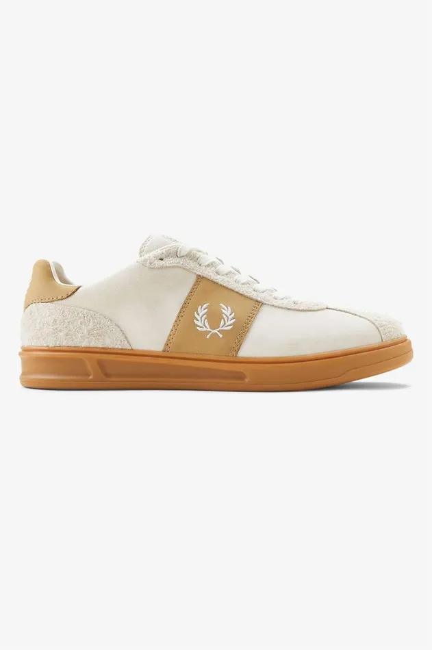 Men Shoes Fred Perry B4 Ecrusnow White