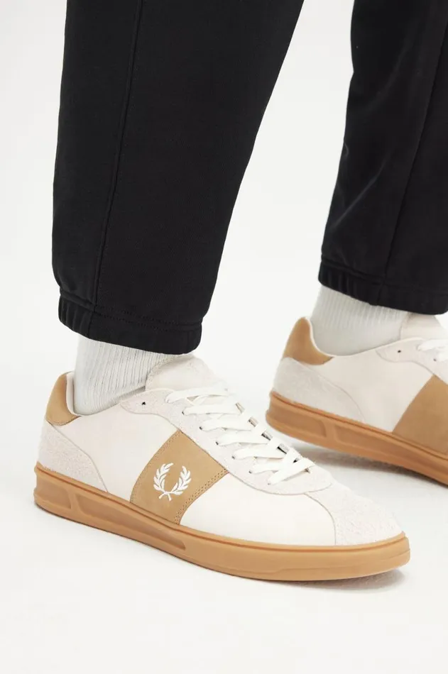 Men Shoes Fred Perry B4 Ecrusnow White