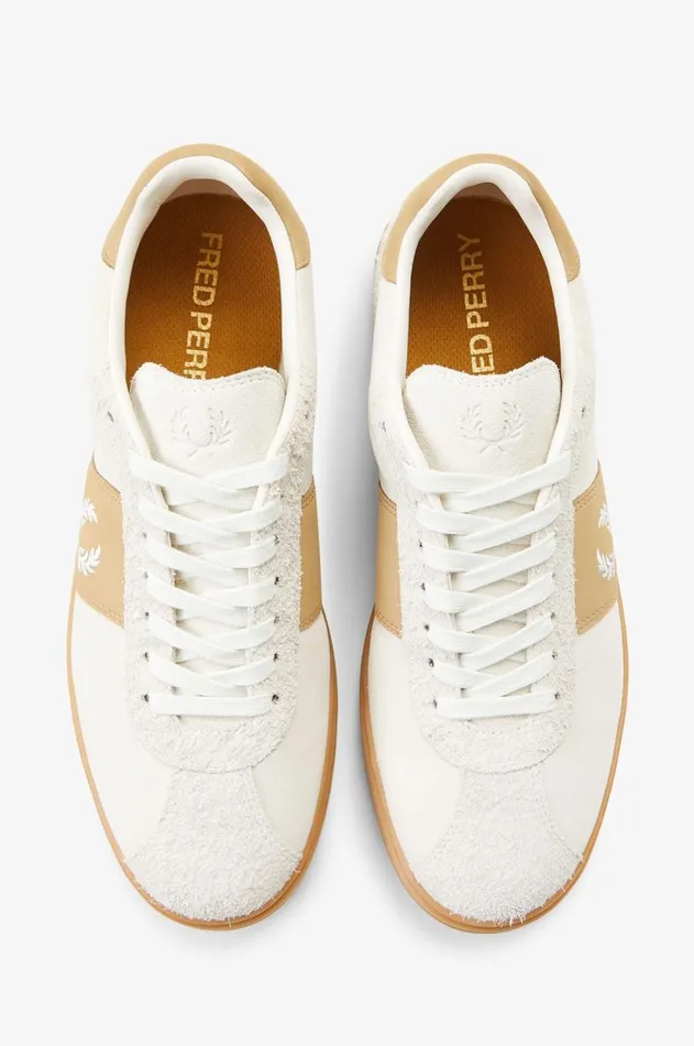 Men Shoes Fred Perry B4 Ecrusnow White