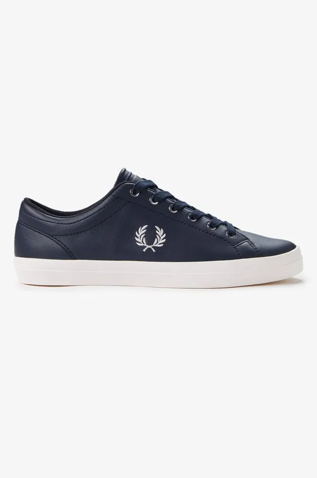 Men Shoes Fred Perry Baseline Navysnow White