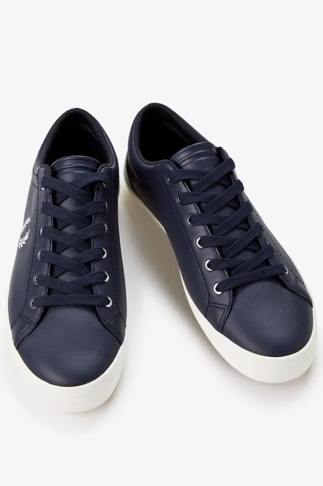 Men Shoes Fred Perry Baseline Navysnow White
