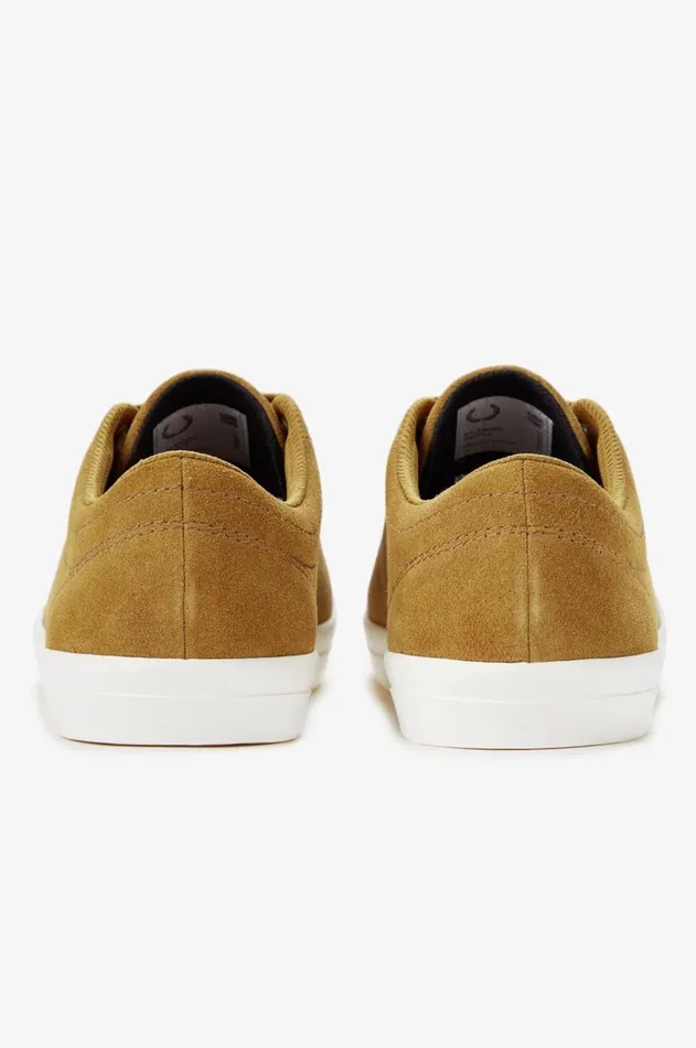 Men Shoes Fred Perry Baseline Suede Dark Carameloatmeal