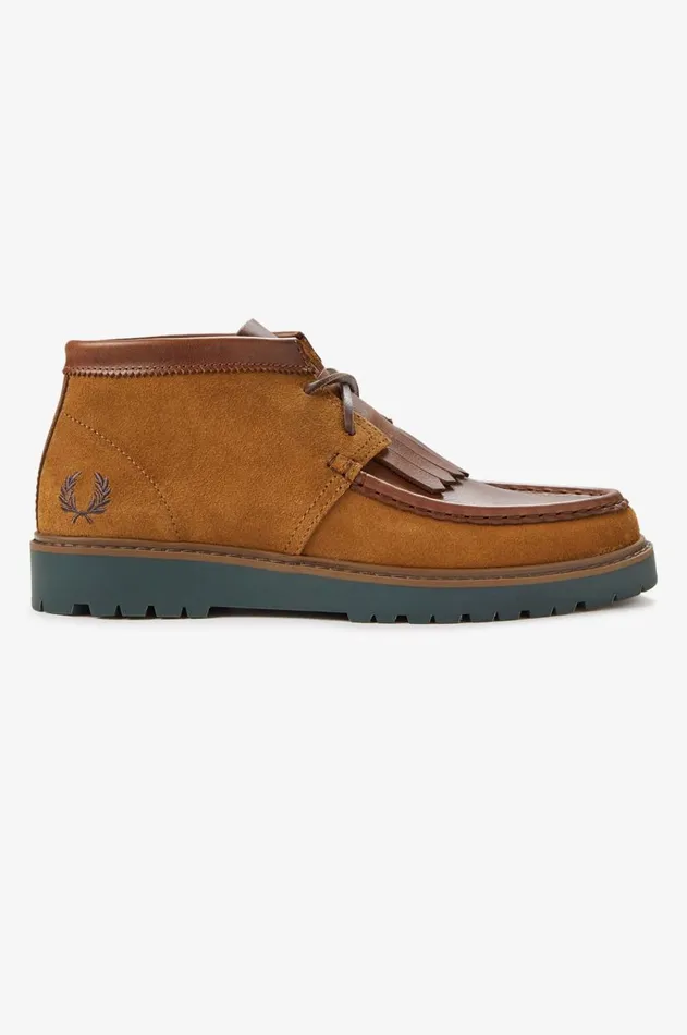 Men Shoes Fred Perry Kenney Mid Suede Leather