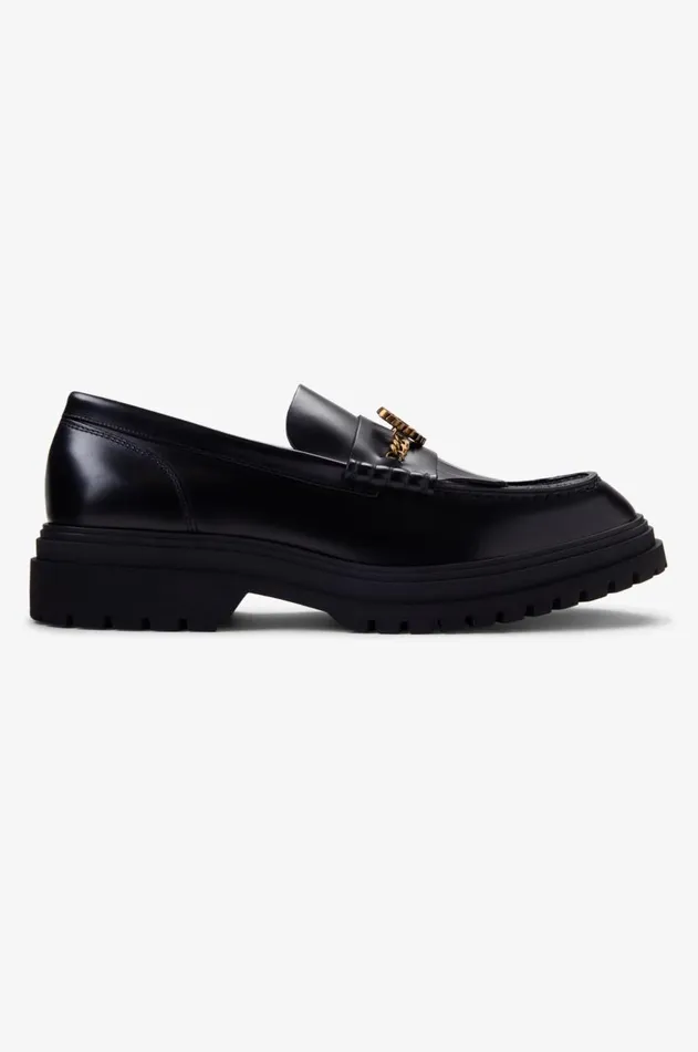 Men Shoes Fred Perry Leather Loafer Black