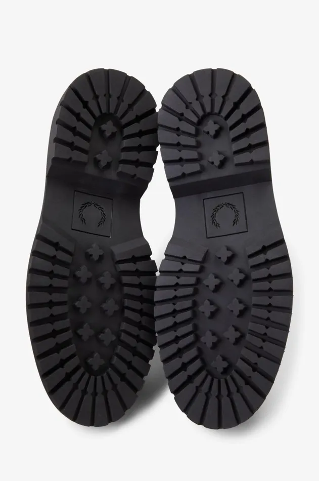 Men Shoes Fred Perry Leather Loafer Black