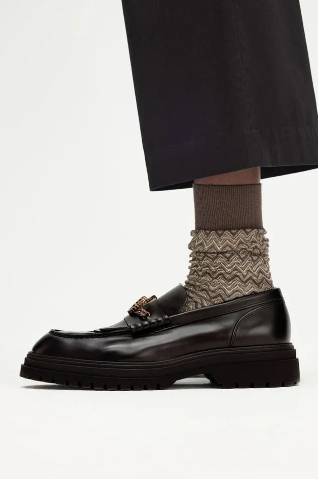 Men Shoes Fred Perry Leather Loafer Black