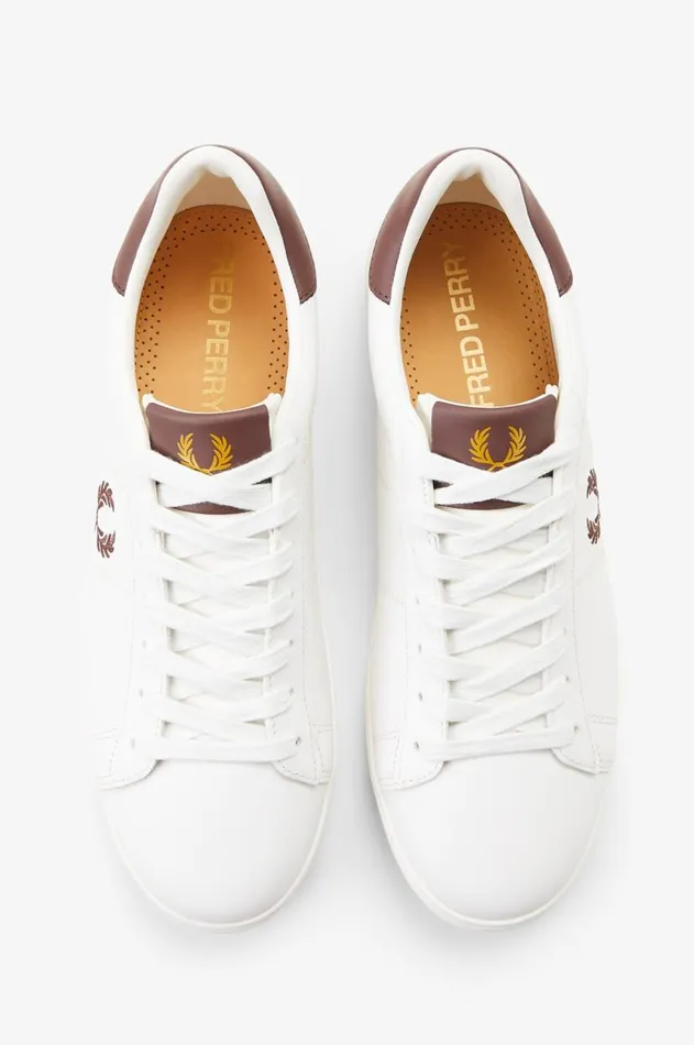 Men Shoes Fred Perry Spencer Snow Whitecarrington Brick