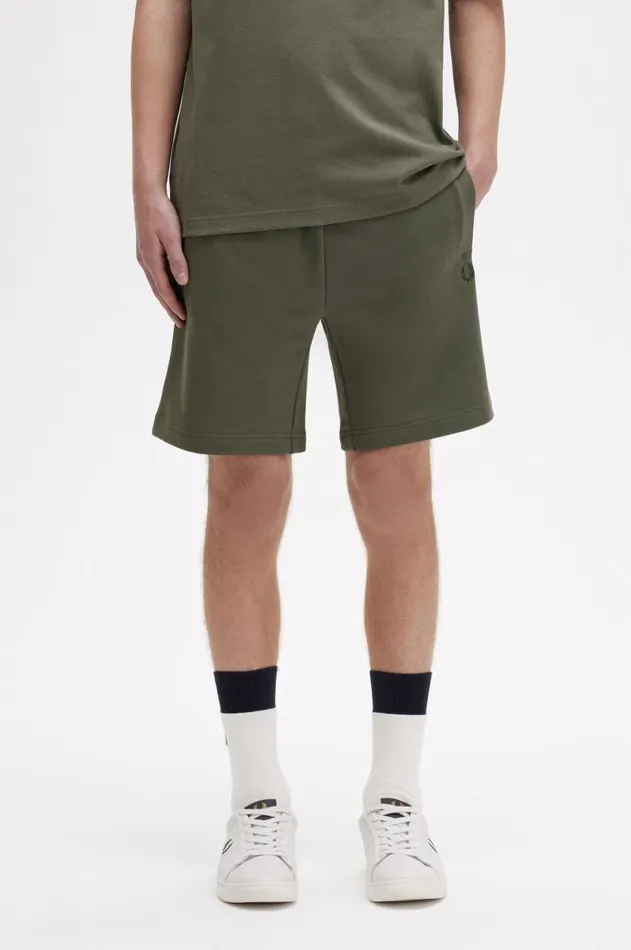 Men Shorts Fred Perry Classic Sweat Shorts Laurel Wreath Greennight Green