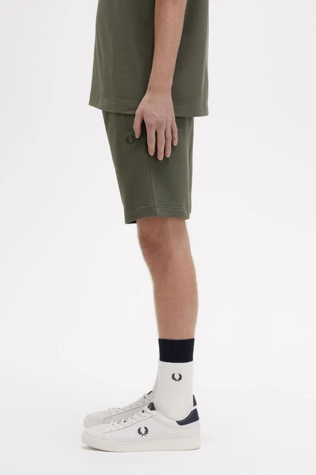 Men Shorts Fred Perry Classic Sweat Shorts Laurel Wreath Greennight Green