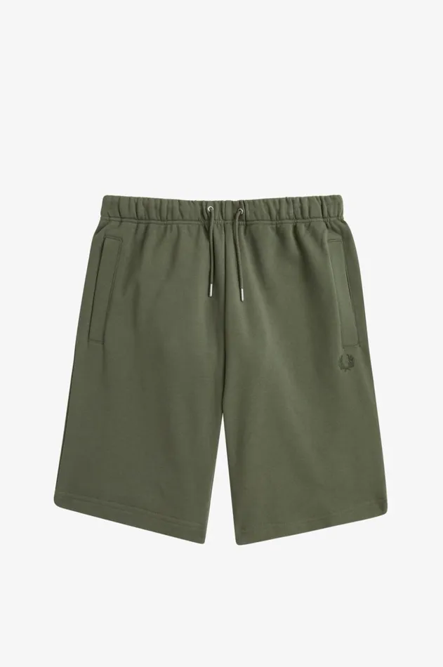 Men Shorts Fred Perry Classic Sweat Shorts Laurel Wreath Greennight Green