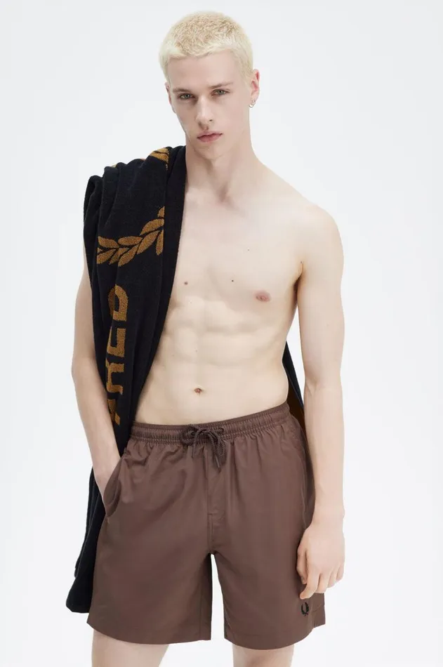 Men Shorts Fred Perry Classic Swimshorts Carrington Brick