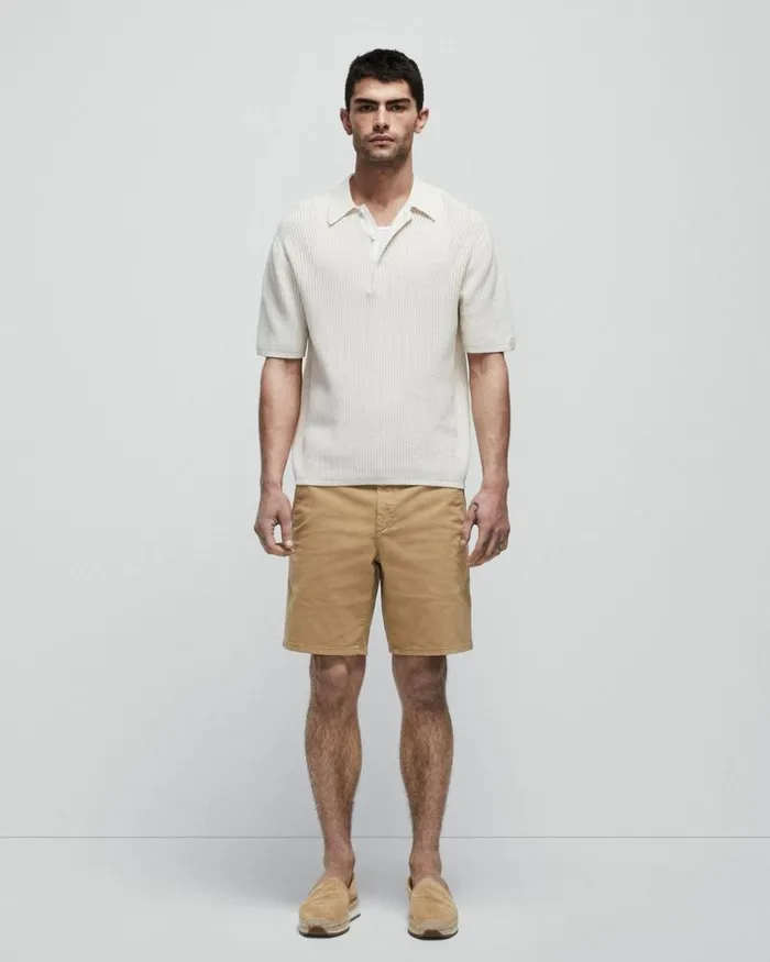 Men Shorts Rag 038 Bone Perry Cotton Stretch Twill Short Cornstalk