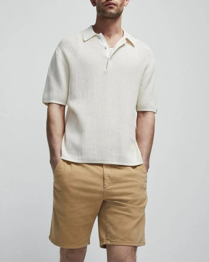 Men Shorts Rag 038 Bone Perry Cotton Stretch Twill Short Cornstalk