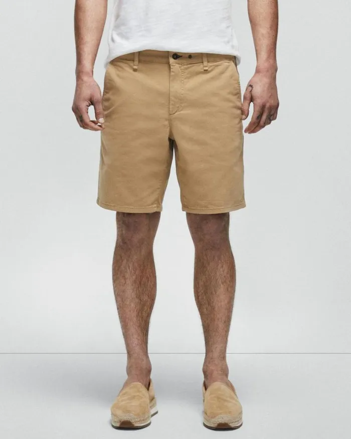 Men Shorts Rag 038 Bone Perry Cotton Stretch Twill Short Cornstalk