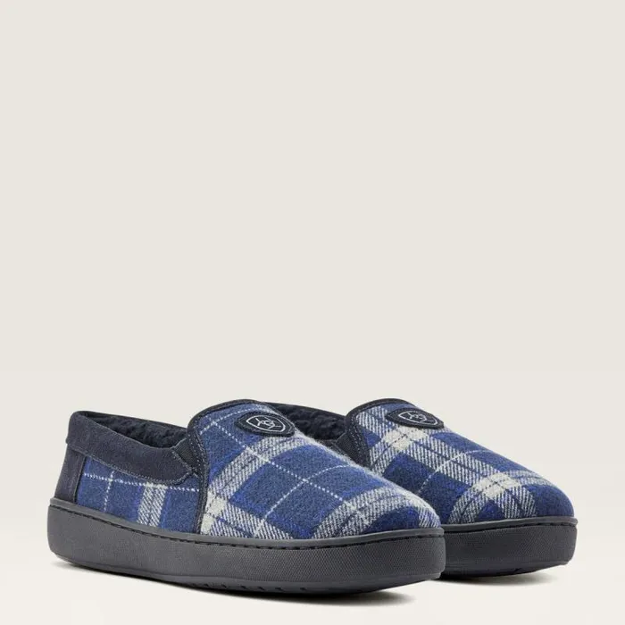 Men Slippers Ariat Lincoln Slipper Blue Plaid Men Slippers Ariat Lincoln Slipper Blue Plaid