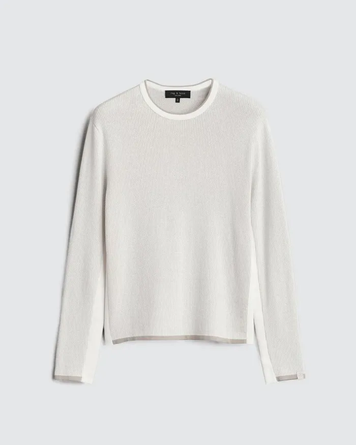 Men Sweaters Rag 038 Bone Harvey Cotton Crew Ivory