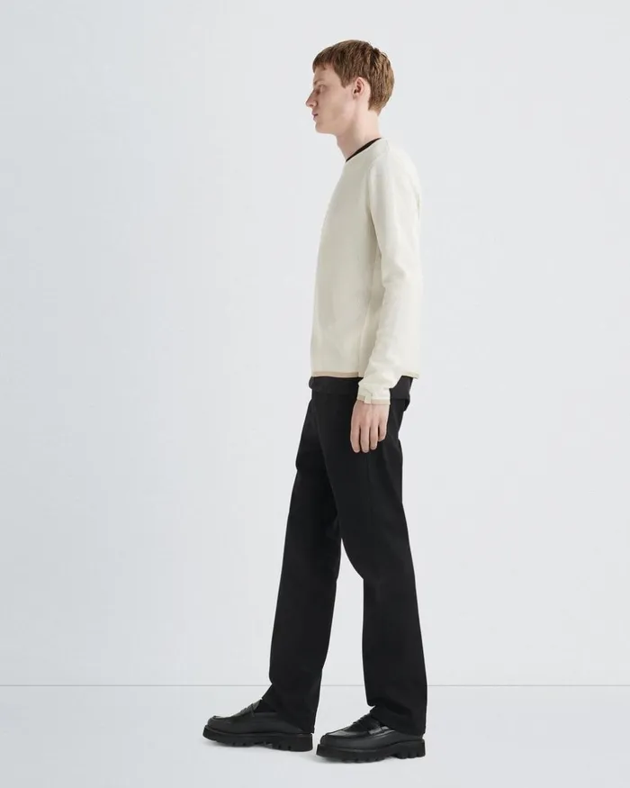Men Sweaters Rag 038 Bone Harvey Cotton Crew Ivory