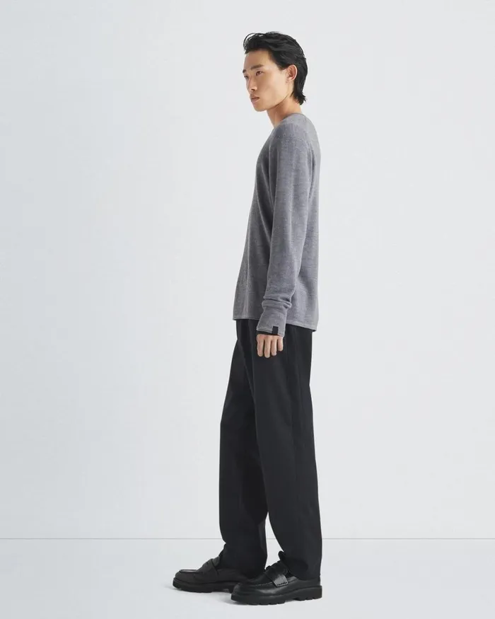Men Sweaters Rag 038 Bone Martin Merino Crew Heather Grey