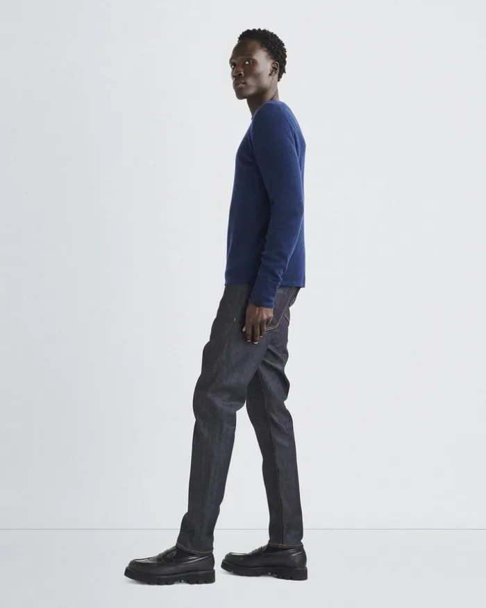 Men Sweaters Rag 038 Bone Martin Merino Crew Navy