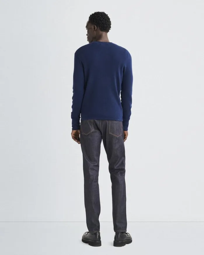 Men Sweaters Rag 038 Bone Martin Merino Crew Navy