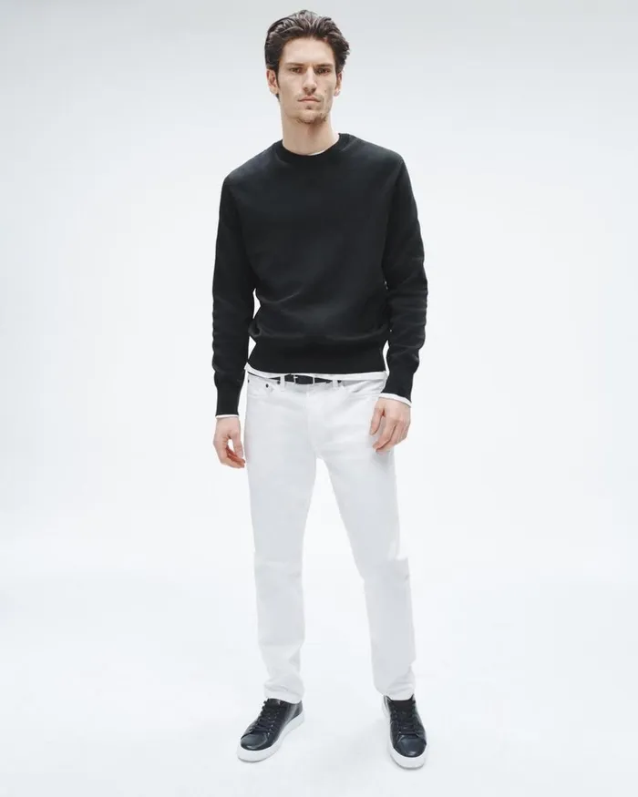 Men Sweaters Rag 038 Bone York Viscose Crew Black