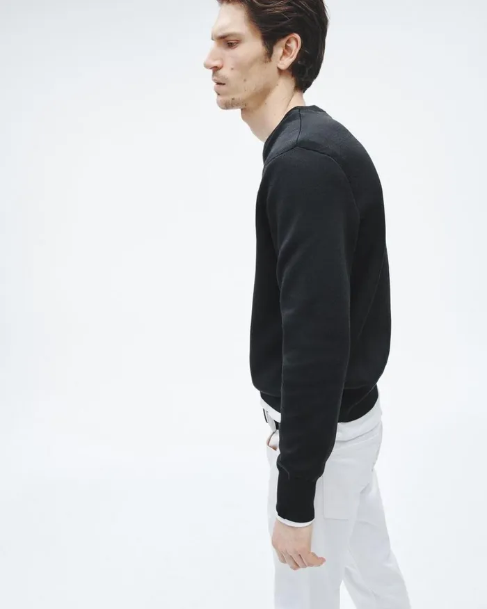 Men Sweaters Rag 038 Bone York Viscose Crew Black