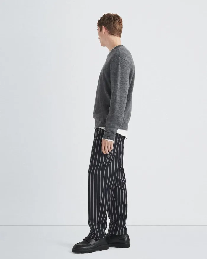 Men Sweaters Rag 038 Bone York Wool Crew Grey