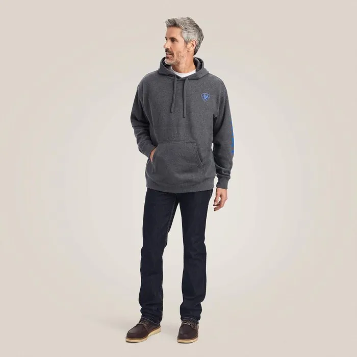 Men Sweatshirts and Hoodies Ariat Ariat Logo Hoodie Charcoal Heather Men Sweatshirts and Hoodies Ariat Ariat Logo Hoodie Charcoal Heather