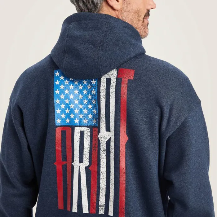 Men Sweatshirts and Hoodies Ariat Ariat US Of A Sweatshirt Navy Heather Men Sweatshirts and Hoodies Ariat Ariat US Of A Sweatshirt Navy Heather